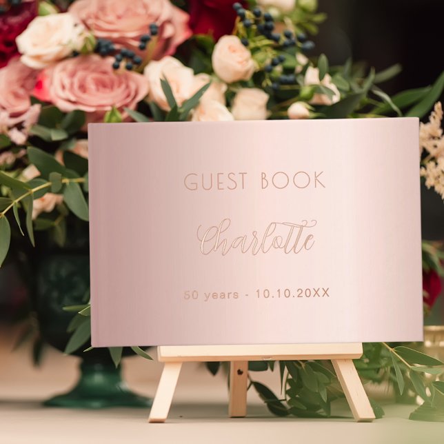 Gästebuch Geburtstagsgold Rose pink (Von Creator hochgeladen)