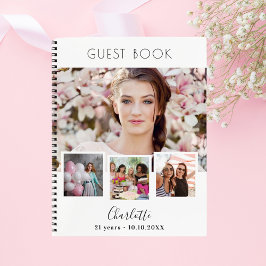 Gästebuch Geburtstagskollektion mit weißem Foto Notizbuch