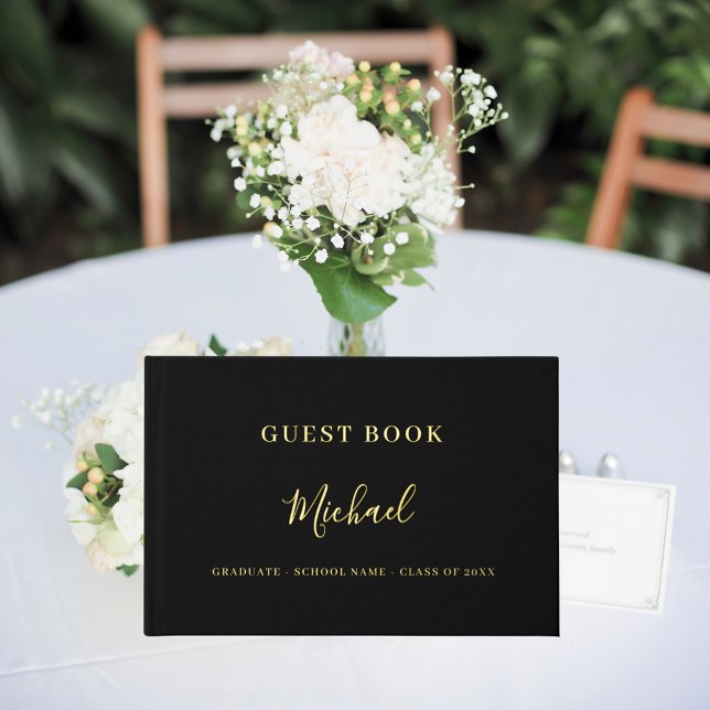 Gästebuch Graduation Party schwarzes Gold (Von Creator hochgeladen)