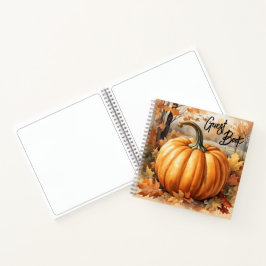 Gästebuch Herbst Saison Pumpkin Notizbuch
