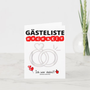 Gästebuch Hochzeit Frau Mann Brie und Gast Groom Karte