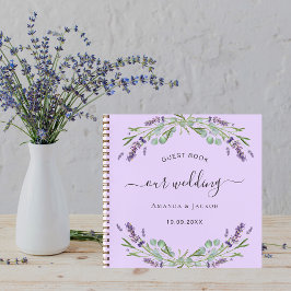 Gästebuch Hochzeit Lavendel Eukalyptus violet Notizbuch