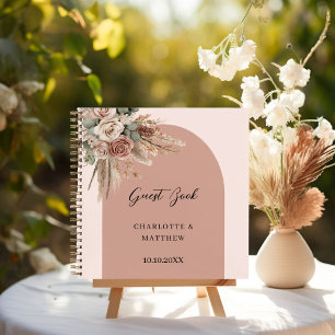 Gästebuch Hochzeit Rosa Bogen Taupe Rose Notizbuch