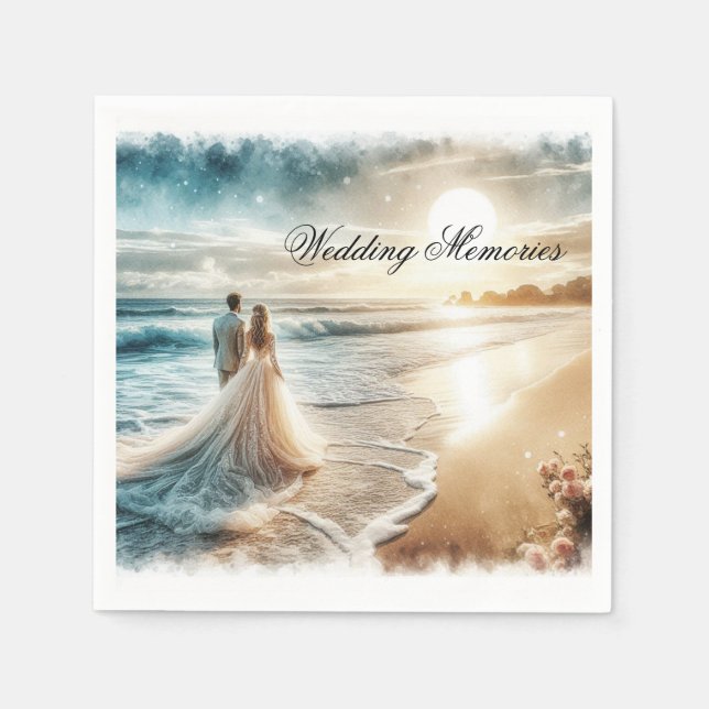 Gästebuch Hochzeiten für Erinnerungen Serviette (Vorderseite)