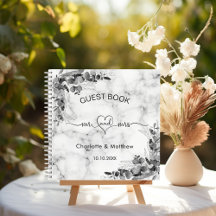 Gästebuch Hochzeitmarmor eucalyptus mr mrs