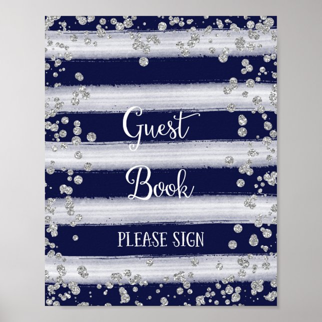 Gästebuch Hochzeitplakat Print (Vorne)