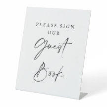 Gästebuch Hochzeitsschild Minimalistisch Elegantes