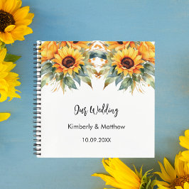 Gästebuch Hochzeitssonnenblumen Aquarell Notizbuch
