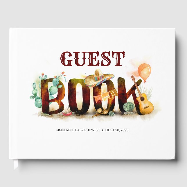 Gästebuch im mexikanischen Stil für jeden Anlass o (Vorderseite)