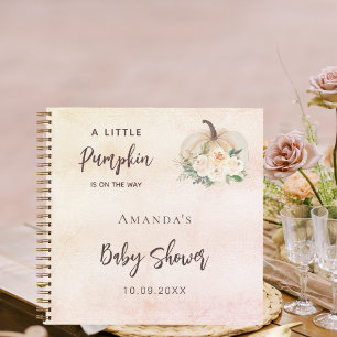 Gästebuch Kinderdusche Kürbiscreme Blume Notizbuch