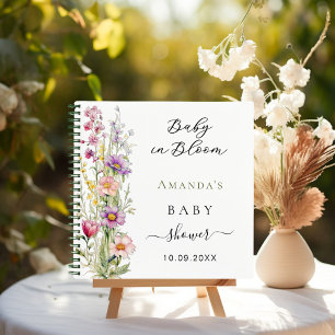 Gästebuch-Liebe in blühend rosa lila Babydusche Notizbuch
