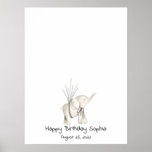 Gästebuch mit Elefantenbaby-Fingerabdruck