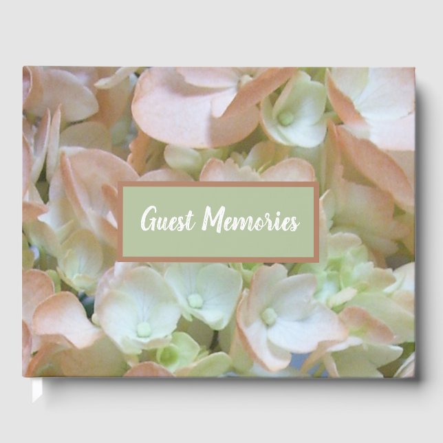 Gästebuch - Peach Hydrangea (Vorderseite)