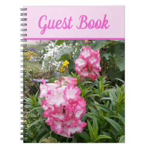Gästebuch Penstemon Schöne rosa Blume Notizblock