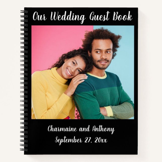 Gästebuch Personalisiert Wedding Couple Notizbuch (Vorderseite)