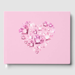 Gästebuch Pink Jeweled Heart