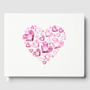 Gästebuch Pink Jeweled Heart