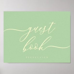 Gästebuch Pistazie & Creme Simple Signature