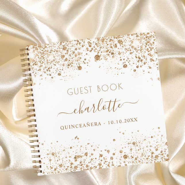 Gästebuch Quinceanera Glitzer Name Notizbuch (Von Creator hochgeladen)
