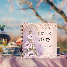 Gästebuch Quinceanera Party Paris Eiffel Turm Notizbuch