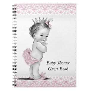 Gästebuch Rosa und Schwarzes Baby Notizblock