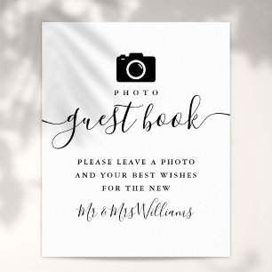 Gästebuch Schwarz-Weiß Schrift Schild Foto
