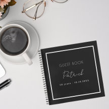 Gästebuch Schwarz-weißer Name