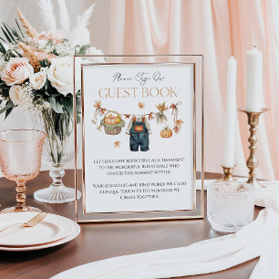 Gästebuch signieren Pumpkin Rustic Fall Baby Dusch