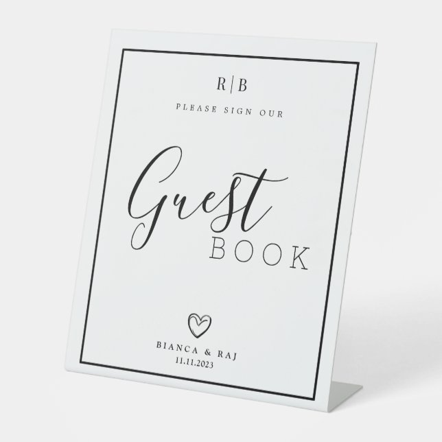 Gästebuch Sockelschild (Vorderseite)