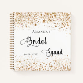 Gästebuch-Staffel Weißgold Glitzer Notizbuch