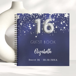 Gästebuch Sweet 16 blaue Sterne Notizbuch