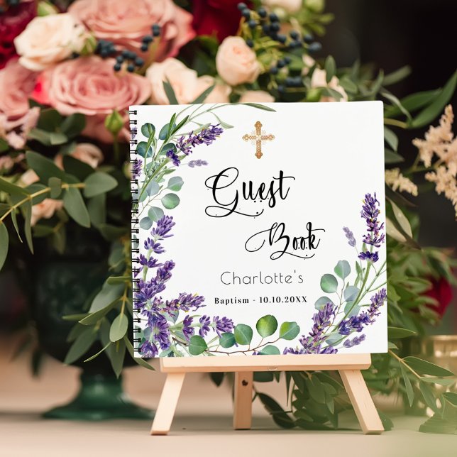 Gästebuch Taufe Lavendel Eukalyptus Notizbuch (Von Creator hochgeladen)