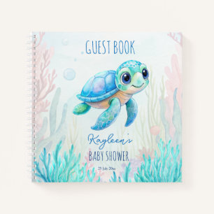 Gästebuch unter der niedlichen Schildkröte Notizbuch