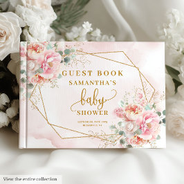 Gästebuch "Watercolor Blush Pink baby Dusche"