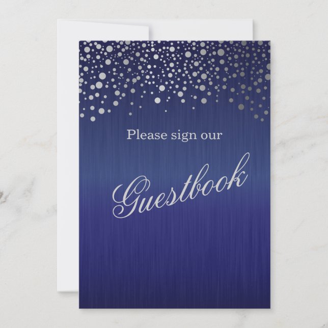 Gästebuch Wedding Sign - Dark Blue (Vorderseite)