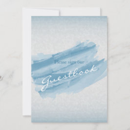 Gästebuch Wedding Sign - Modern Blue Watercolor