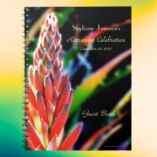 Gästebuch zur Ruhestandsfeier Aloe Floral Name Notizblock