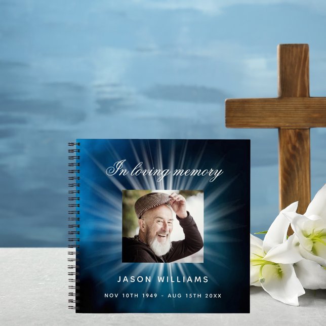 Gästebuchdenkmal Beerdigung Blau Himmel Foto Notizbuch (Von Creator hochgeladen)