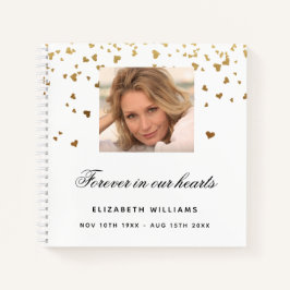 Gästebuchdenkmal Foto Goldherzen Notizbuch