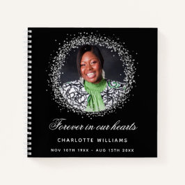 Gästebuchdenkmal Foto schwarz silber Notizbuch