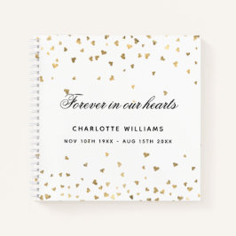 Gästebuchdenkmal Weißgoldenherzen Notizbuch