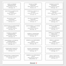 Gästebuchetiketten schneiden Vinyl Sticker