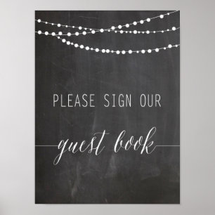 Gästebuchzeichen Kalligrafie Poster