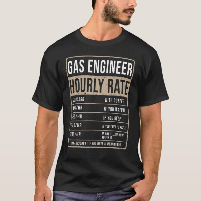 Gastechniker Stundensatz Idee für Männer und UK T-Shirt (Vorderseite)