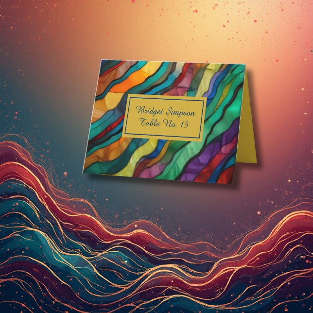 Gästekarte der opulenten afrikanischen Hochzeit in Dankeskarte (Von Creator hochgeladen)