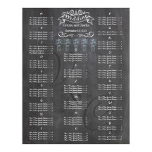 Gästekarte für Vintage Wedding Chalkboard