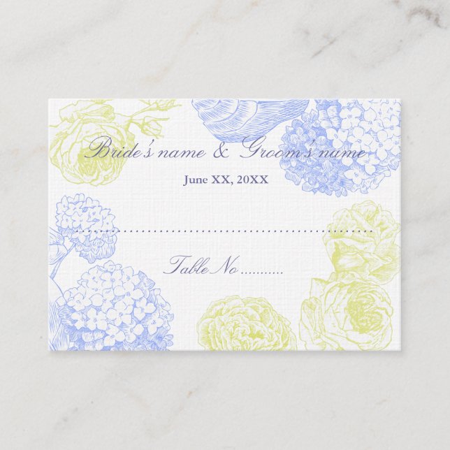 Gästekarte Platzkarte (Vorderseite)