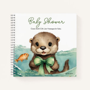 Gästeliste Baby Otter Baby Dusche Notizbuch