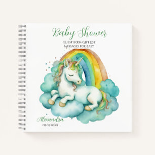 Gästeliste Baby Unicorn Unisex Baby Dusche Notizbuch
