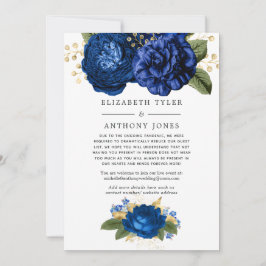 Gästeliste für Vintage Blumen und Gold Ankündigung